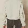 Boyish Jeans The Joni Cropped Sweatshirt-Pearl Gray Cool To Care -Gani Clothing Shop 503198