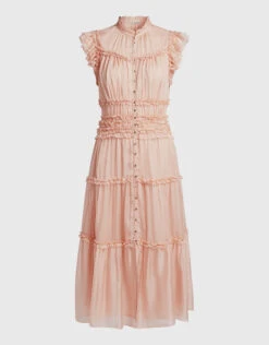 Ulla Johnson Rosalind Ruffle Silk Midi Dress