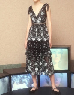 SELF PORTRAIT Self-Portrait Starlet Deco Sequin Tiered Midi Dress -Gani Clothing Shop 50602