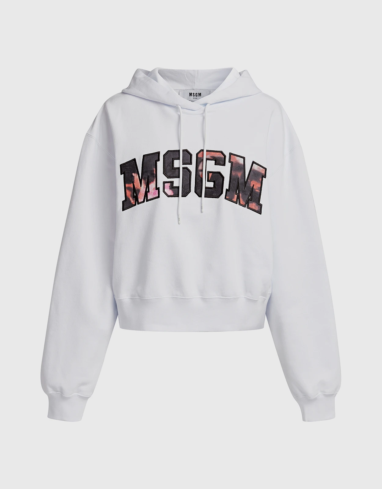 MSGM Felpa Tie Dye Logo Cropped Sweatshirt 3 MSGM Felpa Tie Dye Logo Cropped Sweatshirt