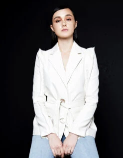 Kenzo Ruffled Shoulder Belted Blazer -Gani Clothing Shop 68282