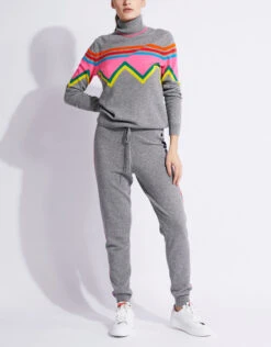 Chinti & Parker Ski Stripe Wool-Cashmere Knitted Track Pants -Gani Clothing Shop 78857