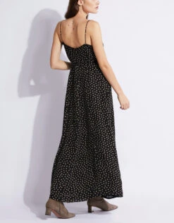 Ganni Dotted Georgette Wrapped Maxi Dress -Gani Clothing Shop 79014