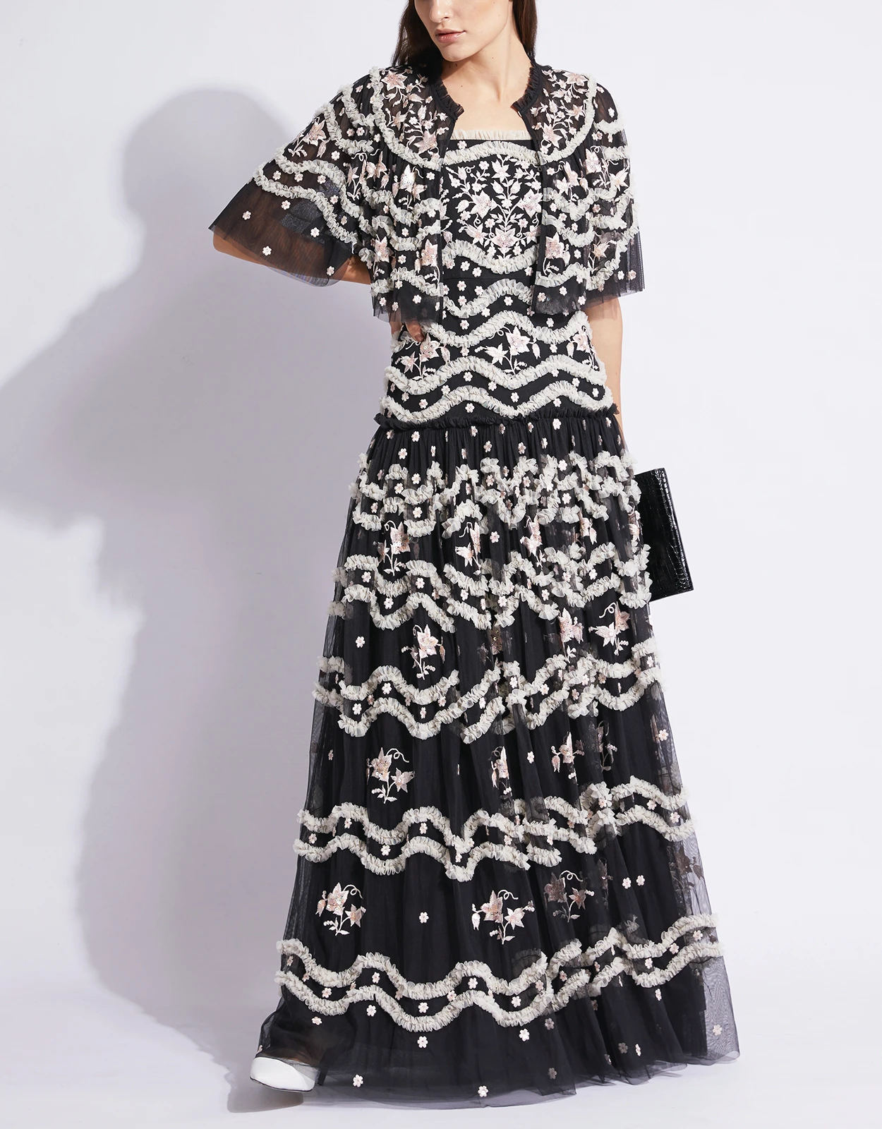 Needle & Thread Tulle Bloom Floral Embroidered Maxi Dress 7 Needle & Thread Tulle Bloom Floral Embroidered Maxi Dress - Image 5