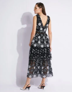SELF PORTRAIT Self-Portrait Starlet Deco Sequin Tiered Midi Dress -Gani Clothing Shop 80197