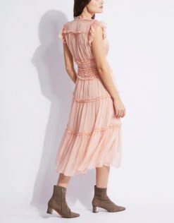 Ulla Johnson Rosalind Ruffle Silk Midi Dress -Gani Clothing Shop 80231