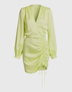 Jonathan Simkhai Justine V-neck Satin Mini Dress