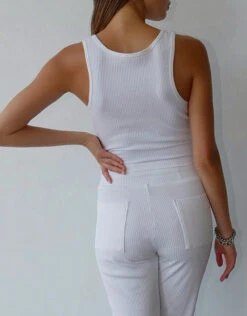 The Range Alloy Rib Cropped Henley Tank -Gani Clothing Shop 930664